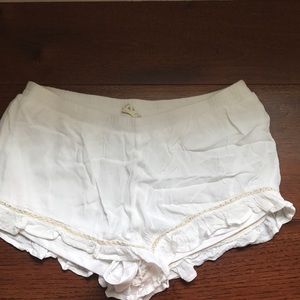 White comfy shorts!